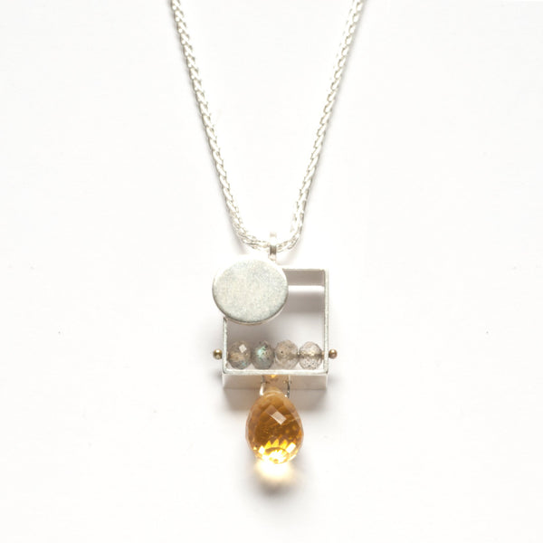 Sunset Necklace with Teardrop Stone