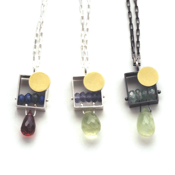 Sunset Necklace with Teardrop Stone - Ashka Dymel