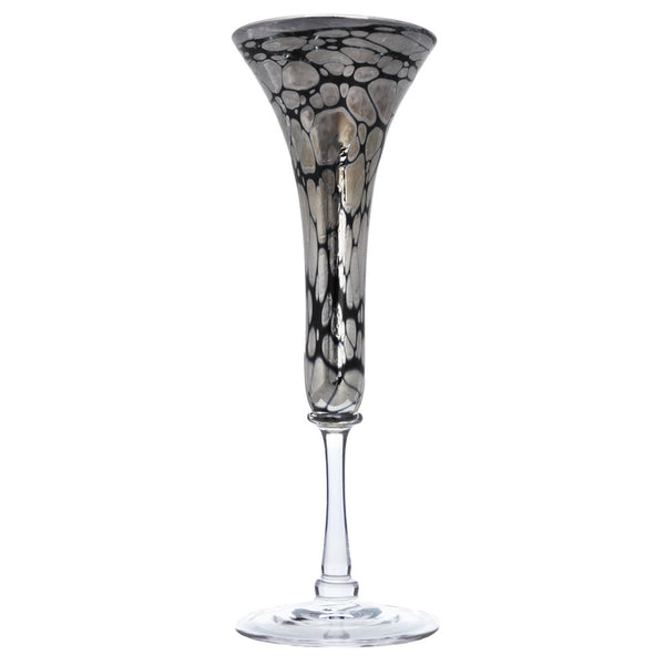 Silver Spider Champagne Flute Glass