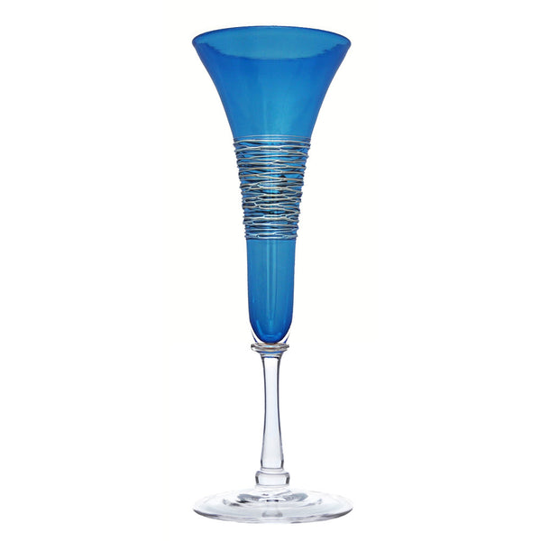 Silver Spun Champagne Flutes