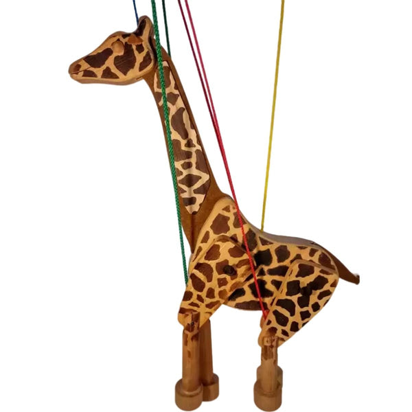 Giraffe Marionette Wooden Puppet