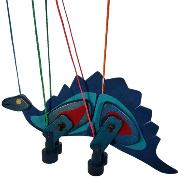 Stegosaurus Marionette Wooden Puppet