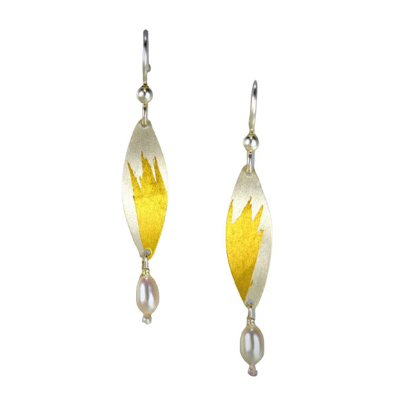 Gold Leaf Splash Earrings