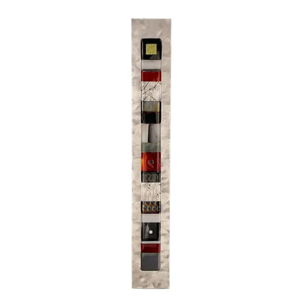 Wall Totem Black, White & Red (4"w x 28"H)