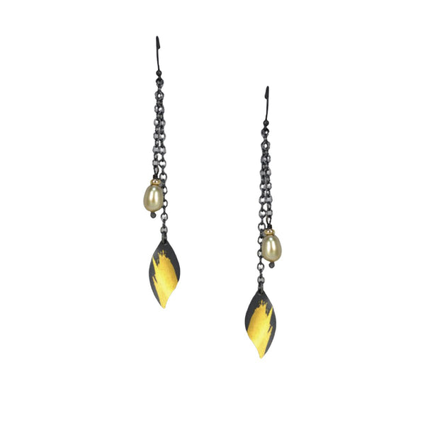 Chain Dangle with Pearl Earrings