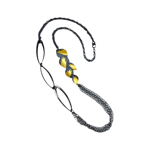 Chain necklace with 5 Leaves