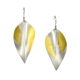 Double Gold Large Splash Earrings