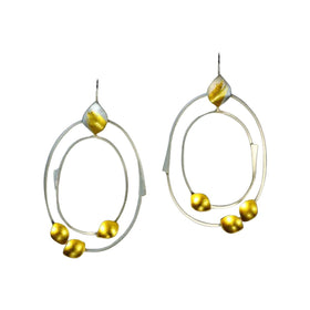 Double Hoop Oval Earrings