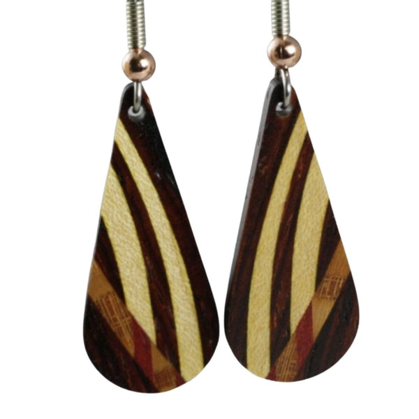 Tear Drop Wood Earring - Small