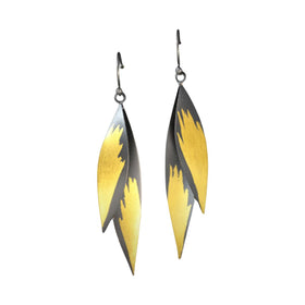 Long Dangle Leaf Earrings