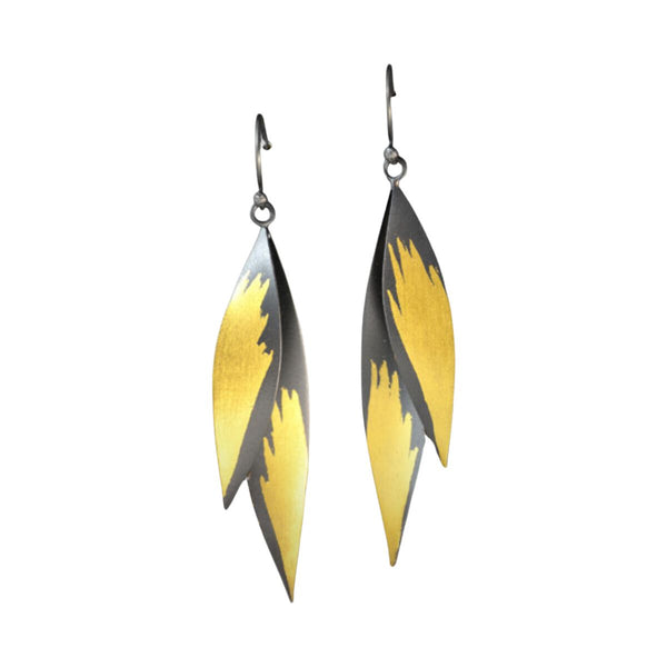 Long Dangle Leaf Earrings
