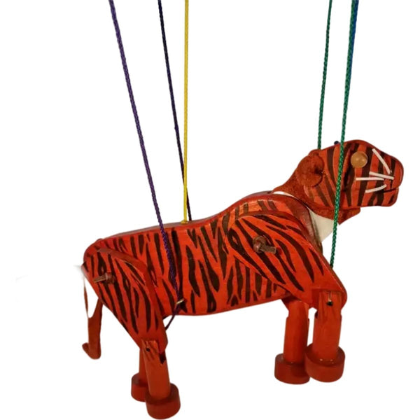 Siberian Tiger Marionette Wooden Puppet