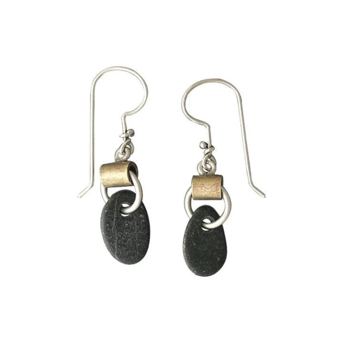 Long Black Onyx Sterling Silver Dangle Earrings - Purple Leopard Boutique