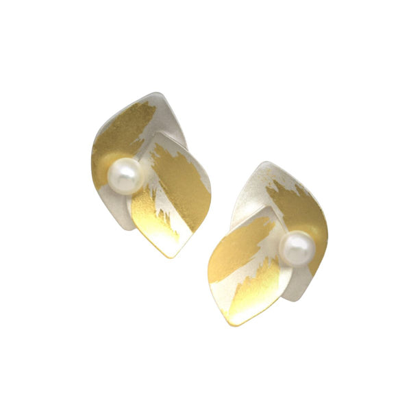 Pearl on Shell Earrings