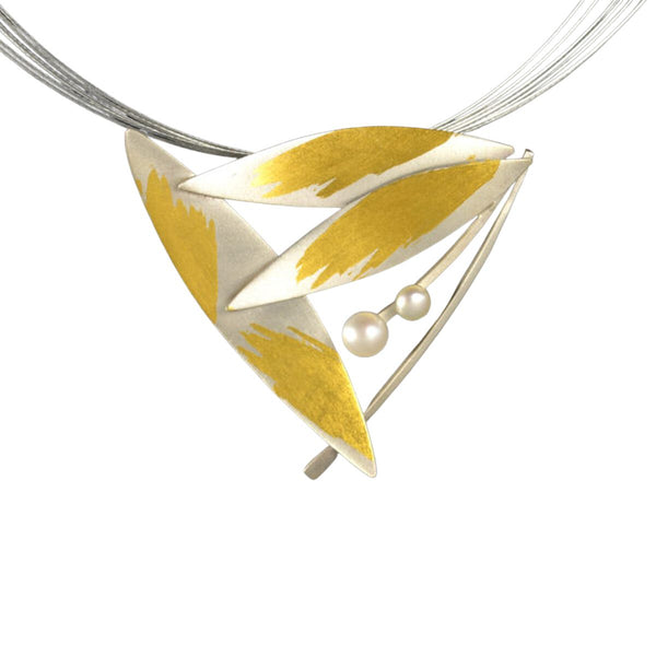 Feathered Pearl Necklace