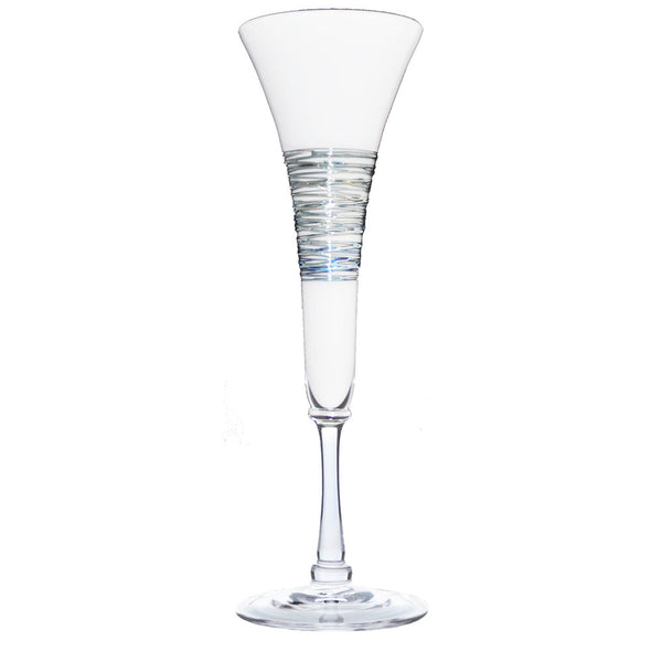 Silver Spun Champagne Flutes