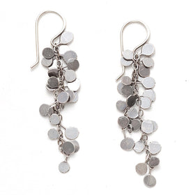 Zuzko Coined Short Earring Aged Silver
