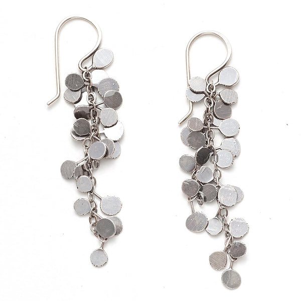 Zuzko Coined Short Earring Aged Silver