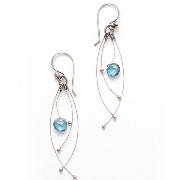 Zuzko Tickle Earrings London Blue Topaz