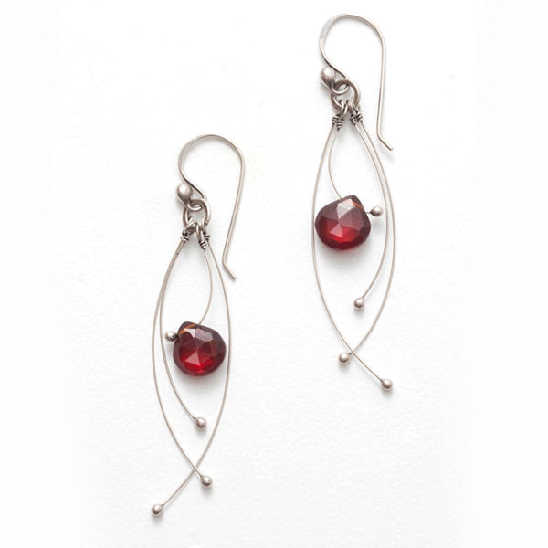 Zuzko Tickle Earrings Red Garnet