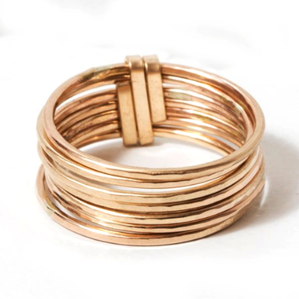 Zuzko Stacked Ring Short Gold