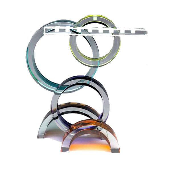 Arches Menorah Glass Sculpture Shardz by Fay Miller | An American Craftsman