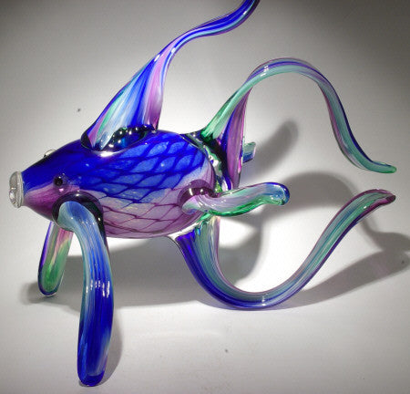 Large Angel Fish Glass Sculpture - An American Craftsman