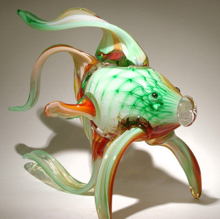 Large Angel Fish Glass Sculpture
