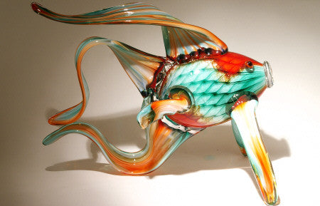Large Angel Fish Glass Sculpture