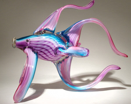 Small Angel Fish Glass Sculpture