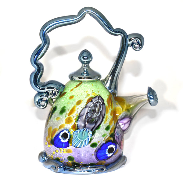 Teapot Sculpture - Blue & Green