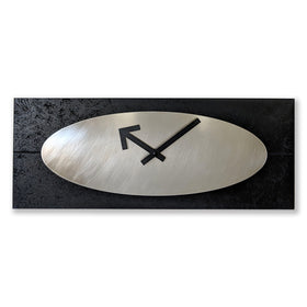 Marley Black & Steel Wall Clock