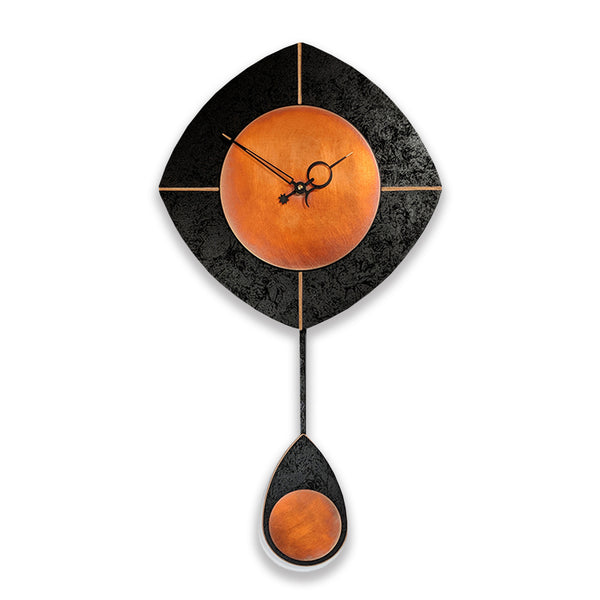L-Drop Pendulum Clock Black Copper