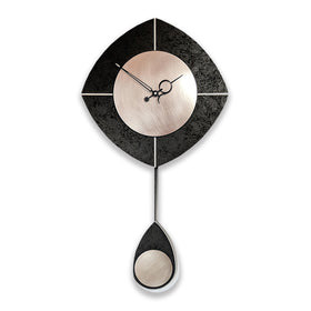 L-Drop Pendulum Clock Black Steel