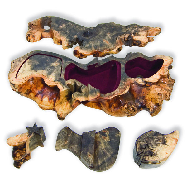 Buckeye Natural Edge Shooting Star Key Puzzle Box