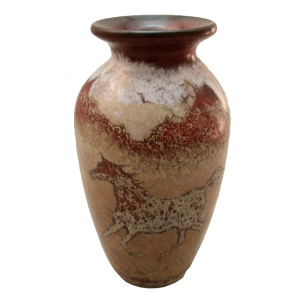 Horse Medium Glass Vase in Copper - Bendzunas Glass