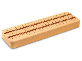 Maple Inlay 3 Track Cribbage Board and Cards - Boxology