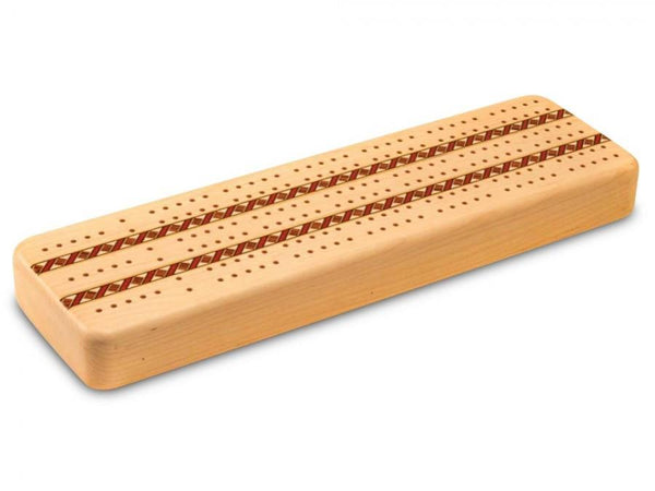 Maple Inlay 3 Track Cribbage Board and Cards - Boxology