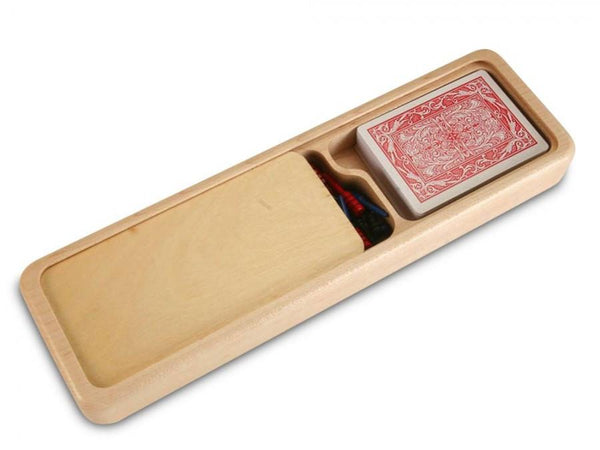 Maple Inlay 3 Track Cribbage Board and Cards - Boxology