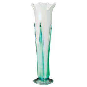 Iridized Flower Vase - Green