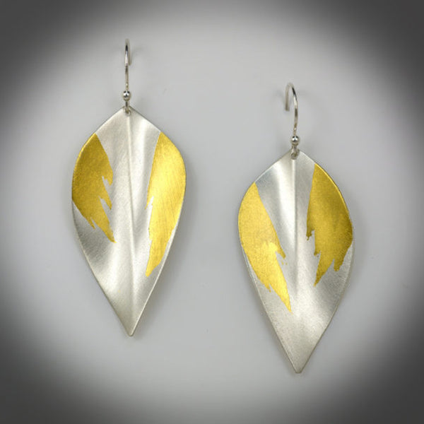Double Gold Large Splash Earrings