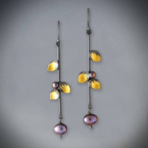 Gold & Purple Pearl Ear Drops