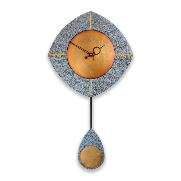 L-Drop Pendulum Clock Blue Copper