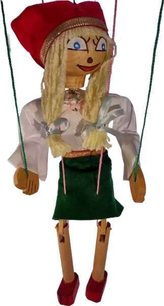 Goldilocks Marionette Wooden Puppet