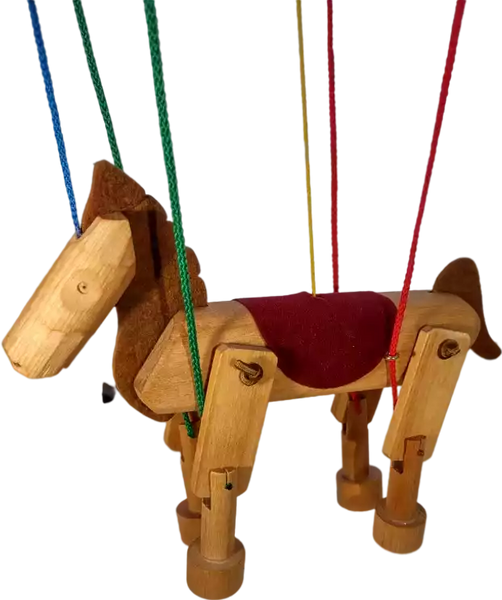 Wild Horse Marionette Wooden Puppet