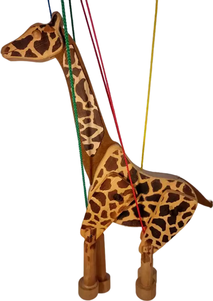 Giraffe Marionette Wooden Puppet