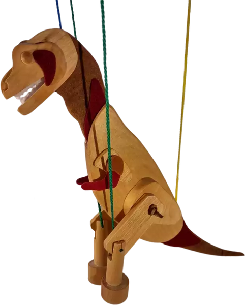 Tyrannosaurus Marionette Wooden Puppet