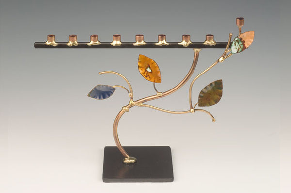 Metal Eternal Tree Menorah