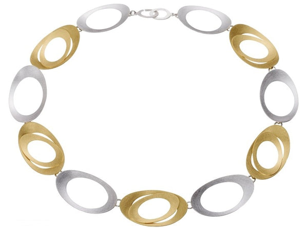 Ribbed Ovals Necklace