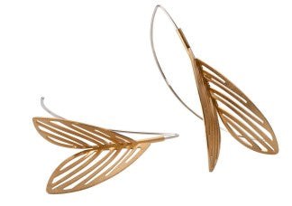 Wings Earrings in Gold Plate